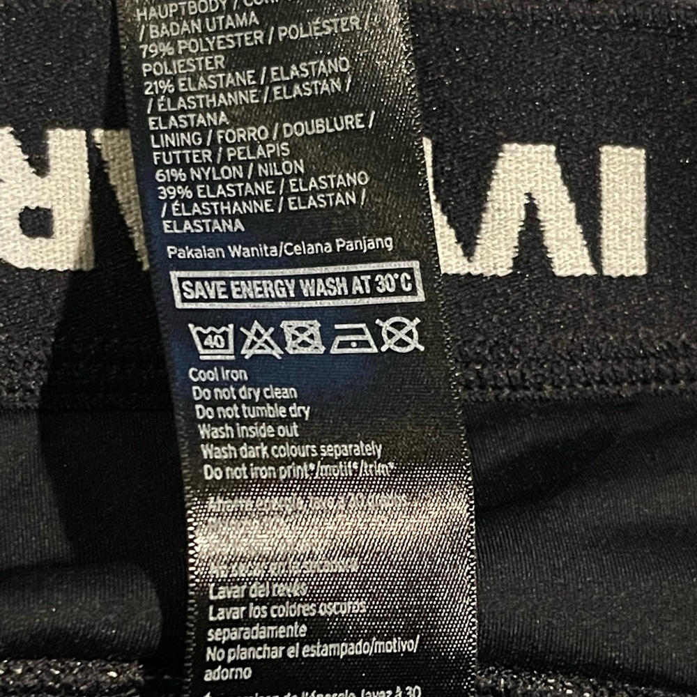 Ivy park workout leggings women’s size large NWOT black/gray - Picture 8 of 8